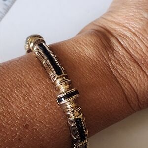 Elegant St. John Gold and Black Bracelet